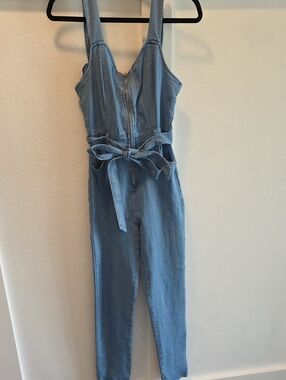 iris Light Blue Denim Jumpsuit